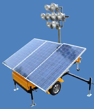 Torre de iluminaci�n solar movil.
