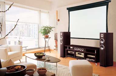 Pantalla el�ctrica tensionada formato video 4:3 Grandview